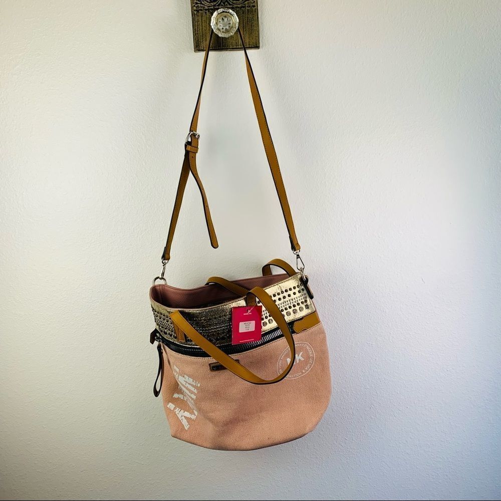 Nikky By Nicole Lee Pink Canvas Bag‎